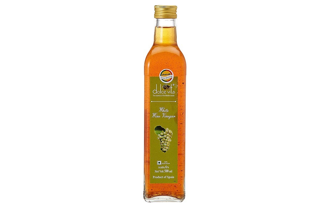 Dolce Vita White Wine Vinegar    Glass Bottle  500 millilitre
